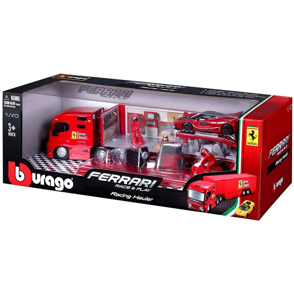 Burago Ferrari Racing Hauler kamion set BU31202 - ODDO igračke