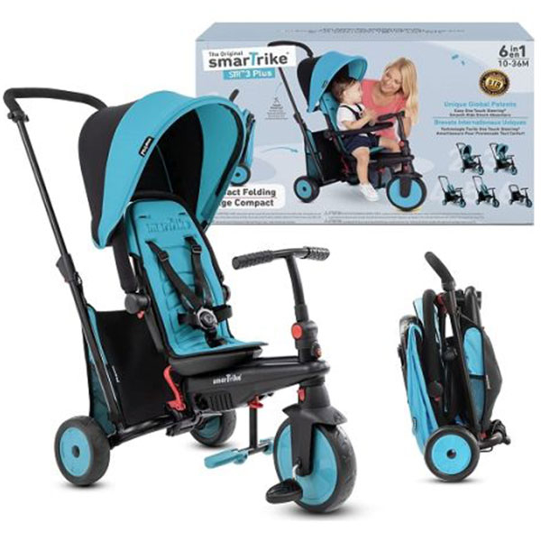 Tricikli za decu sa ručkom Smart Trike STR3 Plus plavi 5021833 - ODDO igračke