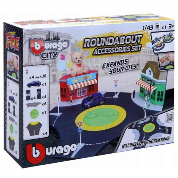 Burago City Roundabout Playset Igračka za Decu BU31520 - ODDO igračke