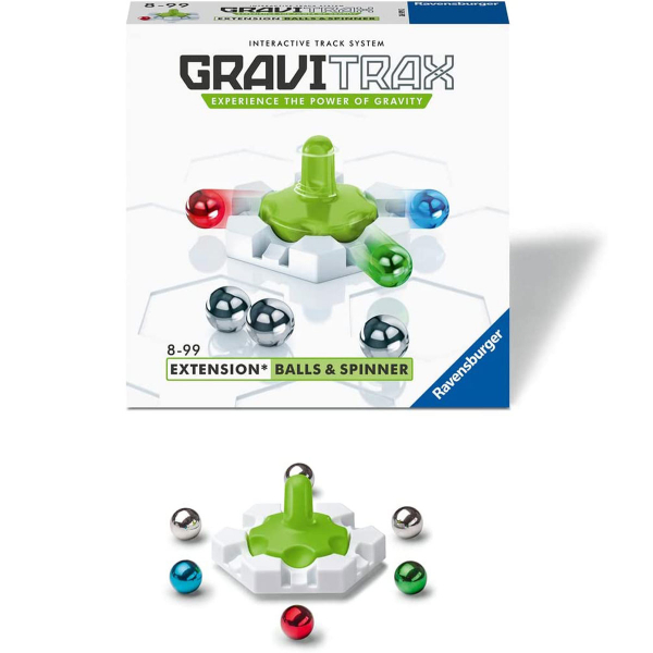 GraviTrax Extension Balls and Spinner - Oseti Snagu Gravitacije - Ravensburger društvena igra RA26979 - ODDO igračke