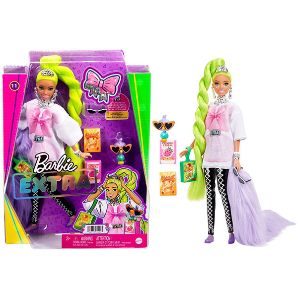 Barbie lutka Extra sa ljubimcem neon HDJ44 - 35938 - ODDO igračke