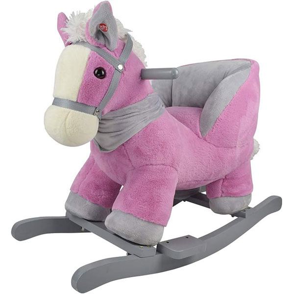 Konj na ljuljanje pliš Knorr - roze 40385 - ODDO igračke