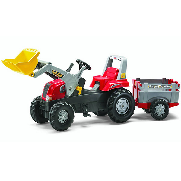 Traktor na pedale sa prednjom kašikom i prikolicom Rolly Toys Rolly Junior 811397 - ODDO igračke