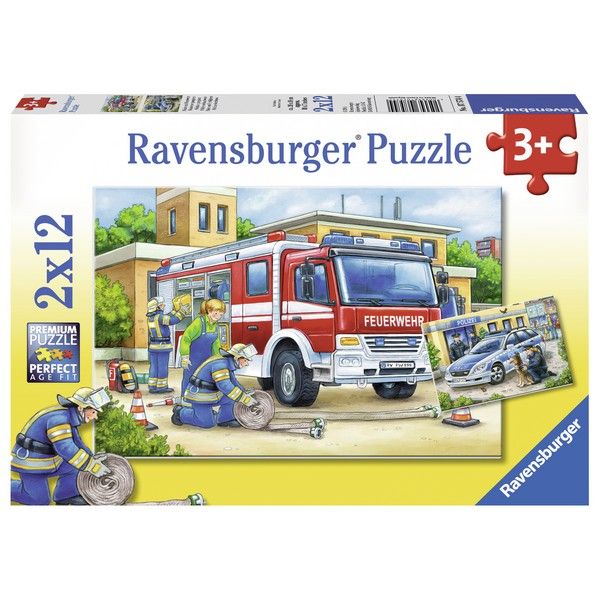 Ravensburger puzzle (slagalice) Policija I vatrogasci RA07574 - ODDO igračke