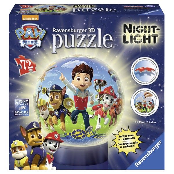Ravensburger 3D puzzle Noćna lampa 72pcs Paw patrol RA12187 - ODDO igračke