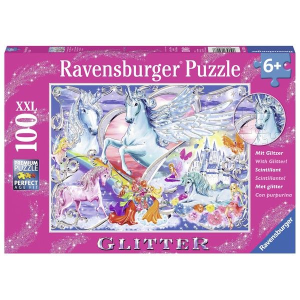 Ravensburger puzzle (slagalice) 100pcs Jednorog sa šljokicama RA13928 - ODDO igračke