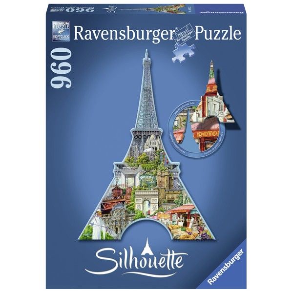 Ravensburger puzzle (slagalice)- Ajfelova kula silueta RA16152 - ODDO igračke