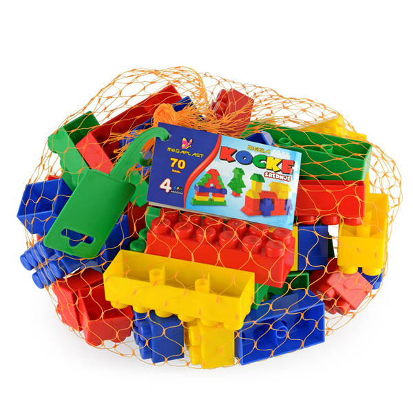 Megaplast kocke 70pcs u mreži 3950919 - ODDO igračke