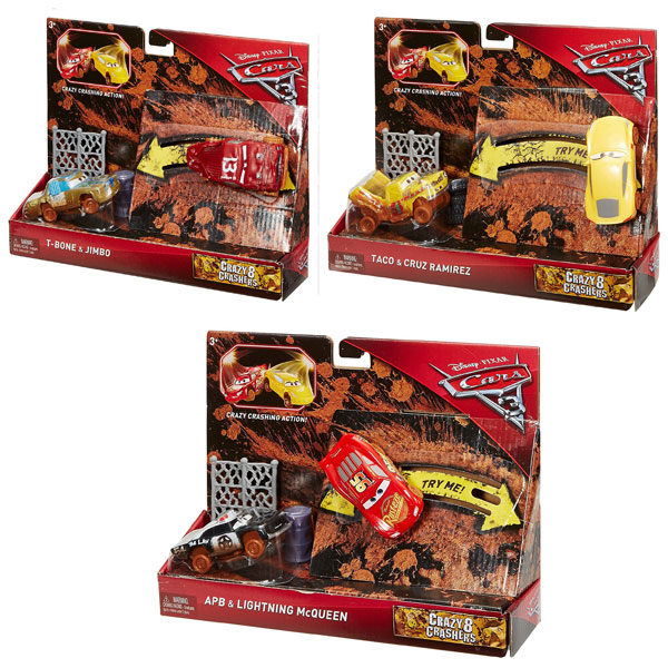 Cars 3 Auto set Crazy 8 Crashers DYB13 - ODDO igračke