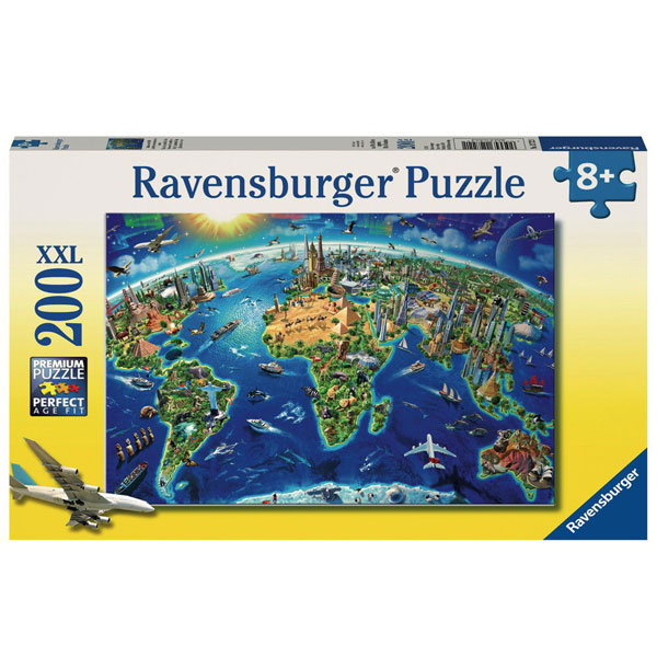 Ravensburger puzzle (slagalice) Karta sveta sa znamenitostima RA12722 - ODDO igračke