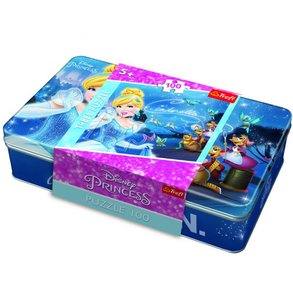 Trefl puzzla Pepeljuga ide na bal Disney Princess 100pcs metal box 53013 - ODDO igračke