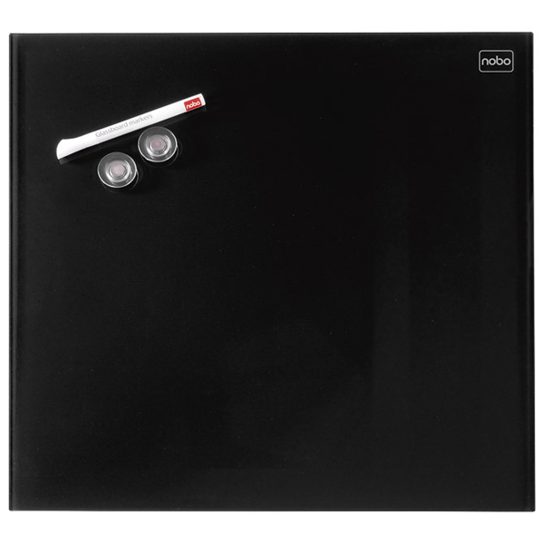 Tabla magnetna 45x45cm staklena Diamond Nobo 1903951 crna - ODDO igračke