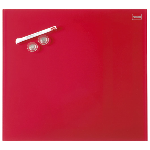 Tabla magnetna 45x45cm staklena Diamond Nobo 1903955 crvena - ODDO igračke