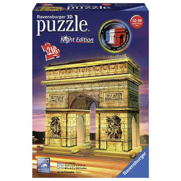 Ravensburger 3D puzzle (slagalice) 216pcs Trijumfalna kapija noću RA12522 - ODDO igračke