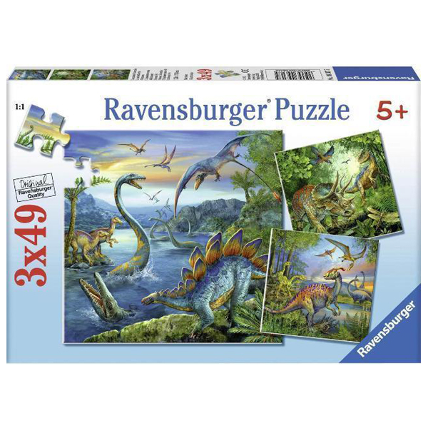 Ravensburger puzzle (slagalice) 3x49pcs- Dinosaurus RA09317 - ODDO igračke