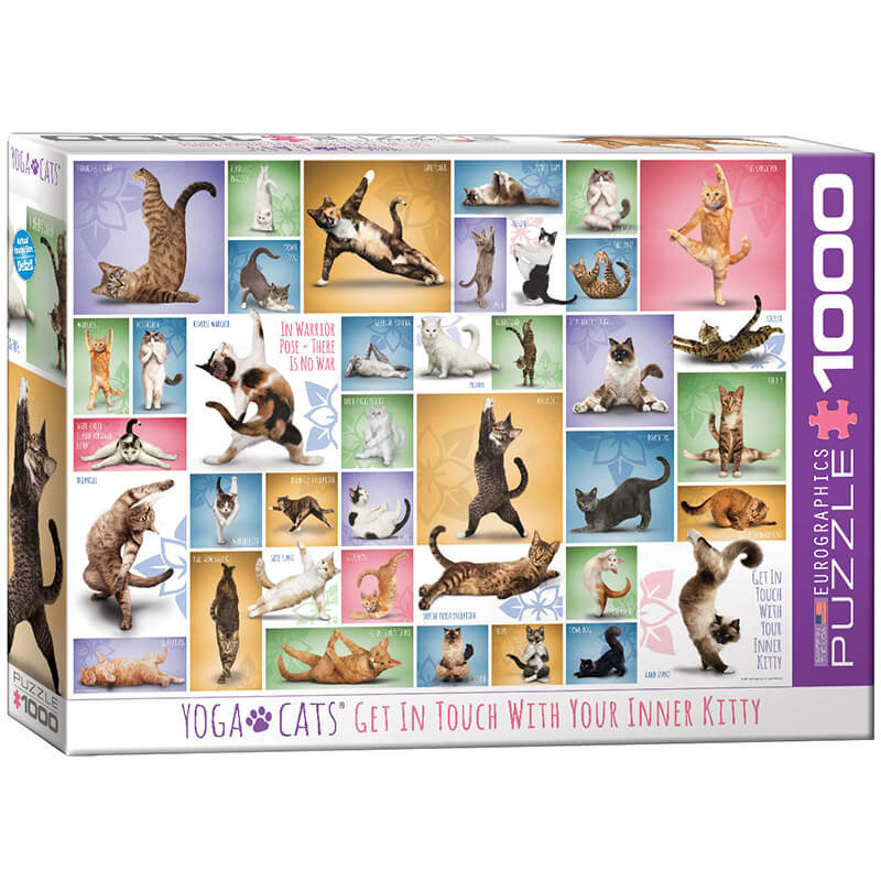 Eurographics Yoga Cats 1000-Pieces Puzzle 6000-0953 - ODDO igračke