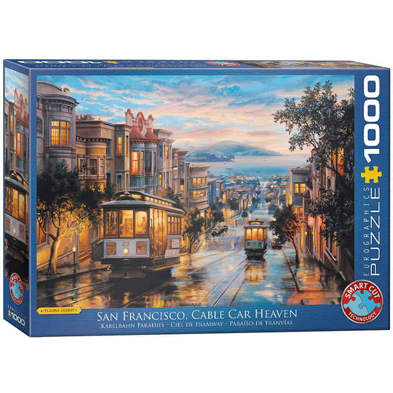 Eurographics San Francisco Cable Car Heaven by Eugene Lushpin 1000-Piece Puzzle 6000-0957 - ODDO igračke