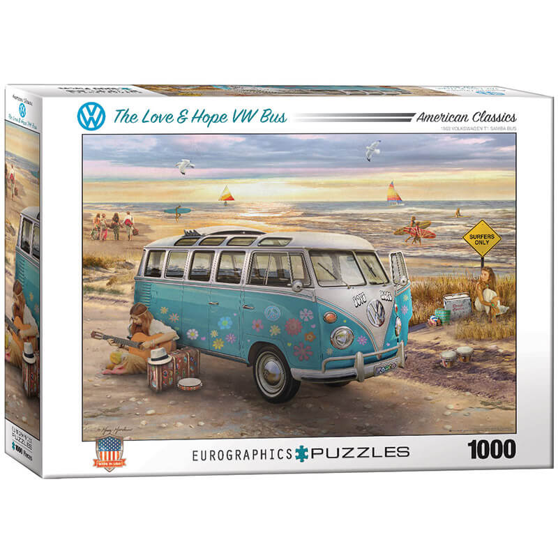 Eurographics The Love & Hope VW Bus by Greg Giordano 1000-Pieces Puzzle 6000-5310 - ODDO igračke