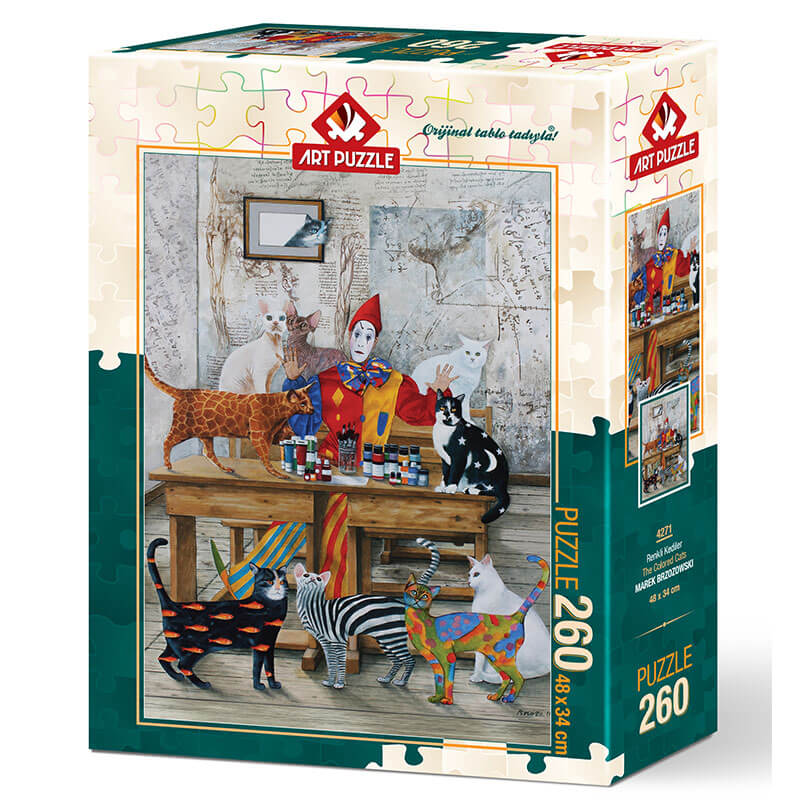 Art puzzle The Colored Cats - MAREK BRZOZOWSKI 260 pcs - ODDO igračke