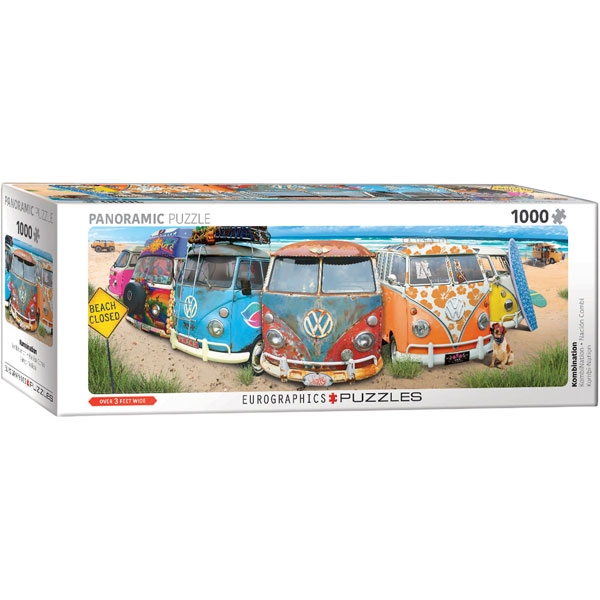 Eurographics Panoramic VW Bus - KombiNation 1000-Piece Puzzle 6010-5442 - ODDO igračke