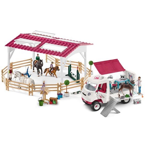Schleich Set arena za jahanje i mobilna veterinarska stanica 72121 - ODDO igračke