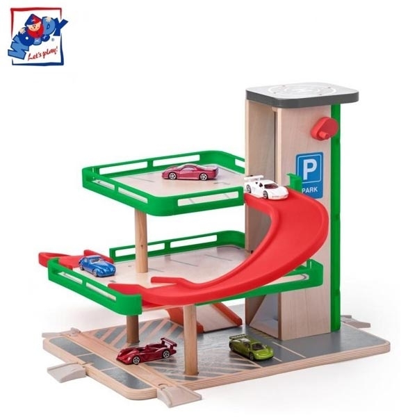 Woody Drvena garaža sa liftom i Siku autićima Igračka za Decu 93070 - ODDO igračke