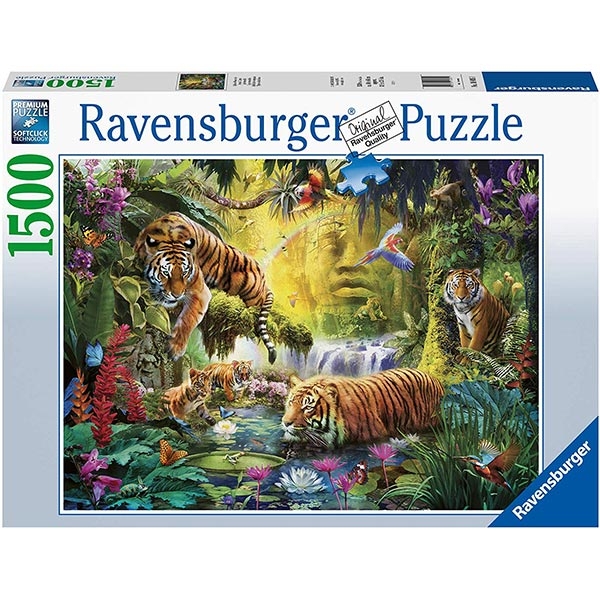 Ravensburger puzzle (slagalice) -Tranquil Tigers RA16005 1500 Pcs  - ODDO igračke