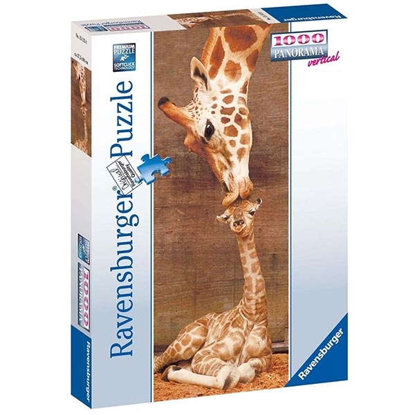 Ravensburger puzzle (slagalice) - 1000 pcs Panorama Giraffe - The First Kiss RA15115 - ODDO igračke