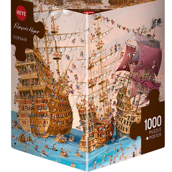 Heye puzzle 1000 pcs Triangle Ruyer Bitka Pirata 29570 - ODDO igračke