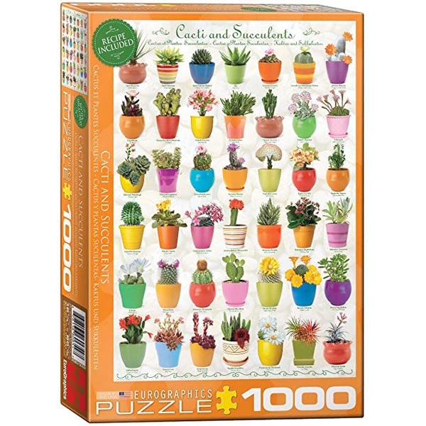 Eurographics Kaktusi i sukulenti 1000-Pieces Puzzle 6000-0654 - ODDO igračke