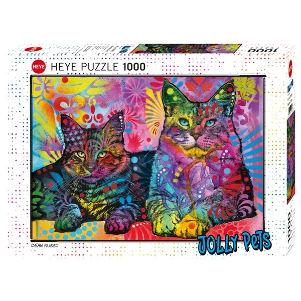 Heye puzzle 1000 pcs Jolly Pets Russo Devoted 2 Cats 29864 - ODDO igračke