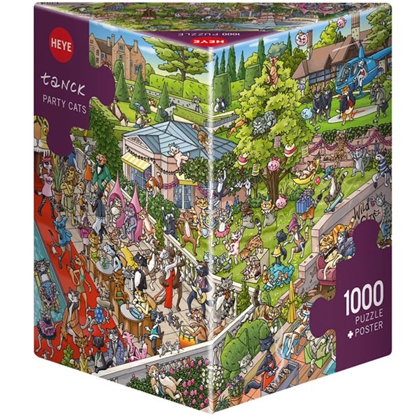 Heye puzzle 1000 pcs Triangle Tanck Party Cats 29838 - ODDO igračke