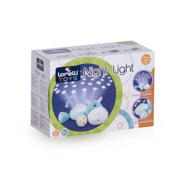 Muzička kutija za bebe sa noćnim svetlom - HIPPO Lorelli Bertoni 10280140001 - ODDO igračke