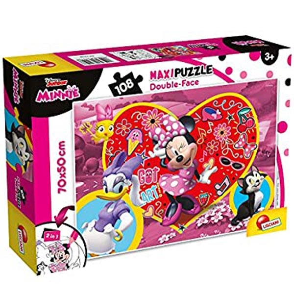Slagalica Lisciani 108pcs Maxi Disney Minnie 2u1 slozi i oboji 74198 - ODDO igračke