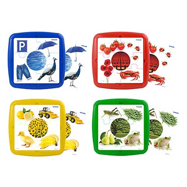 Set 4 puzzle - osnovne boje Miniland 35250 - ODDO igračke