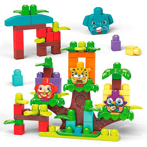 Fisher Price - Mega Bloks First Builders Jungle Treehouse Band 60pcs B/O GGG11 - ODDO igračke