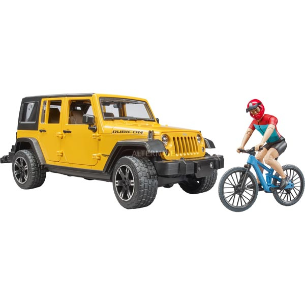 Jeep Wrangler Rubicon sa biciklistom Bruder 025434 - ODDO igračke