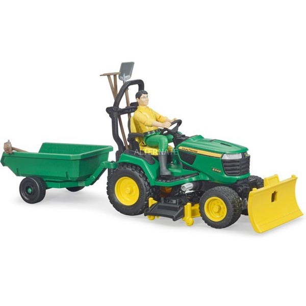 Bruder Traktor John Deer sa prednjim čistačem i prikolicom i baštovanom 621049 - ODDO igračke