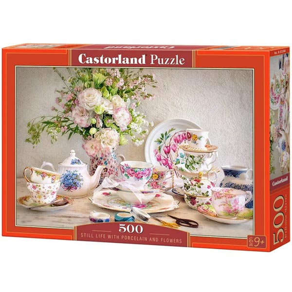 Castorland puzzla 500 Pcs Still Life with Porcelain and Flowers 53384 - ODDO igračke