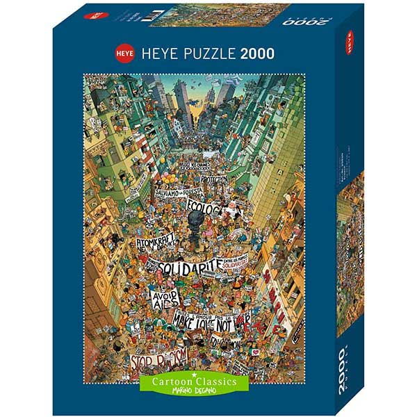 Heye puzzle 2000 pcs Cartoon Classics Degano Protest 29820 - ODDO igračke