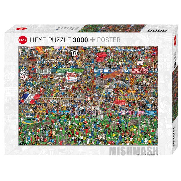 Heye puzzle 3000 pcs Alex Bennett Football History 29205-12 - ODDO igračke
