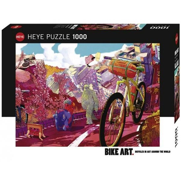 Heye puzzle 1000 pcs Bike Art The Ride Journal : Tour in Pink 29677 - ODDO igračke