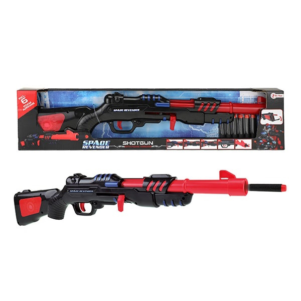 Puška sa 6 sundjerastih metaka crvena 32587A - ODDO igračke