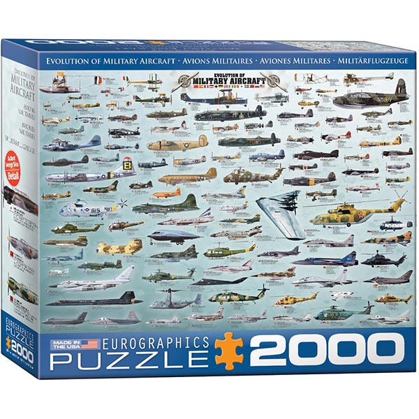 Eurographics puzzle 2000 pcs Evolution of Military Aircraft 8220-0578 - ODDO igračke