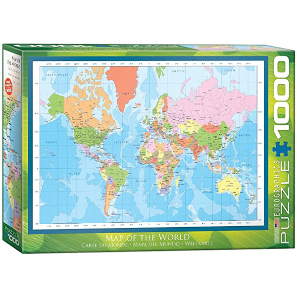 Eurographics Modern World Map 1000-Piece Puzzle 6000-1271 - ODDO igračke