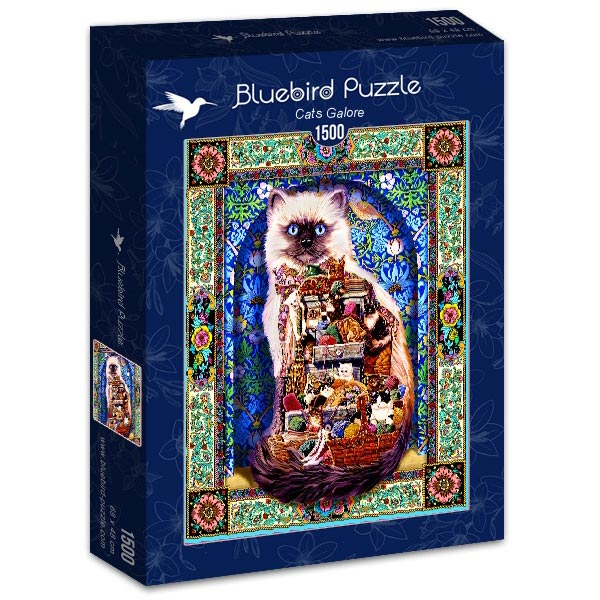 Bluebird puzzle 1500 pcs Cats Galore 70154 - ODDO igračke