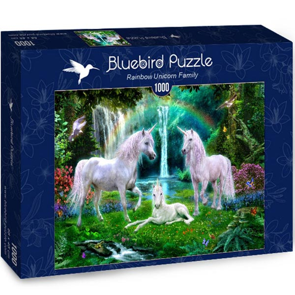 Bluebird puzzle 1000 pcs Rainbow Unicorn Family 70193 - ODDO igračke
