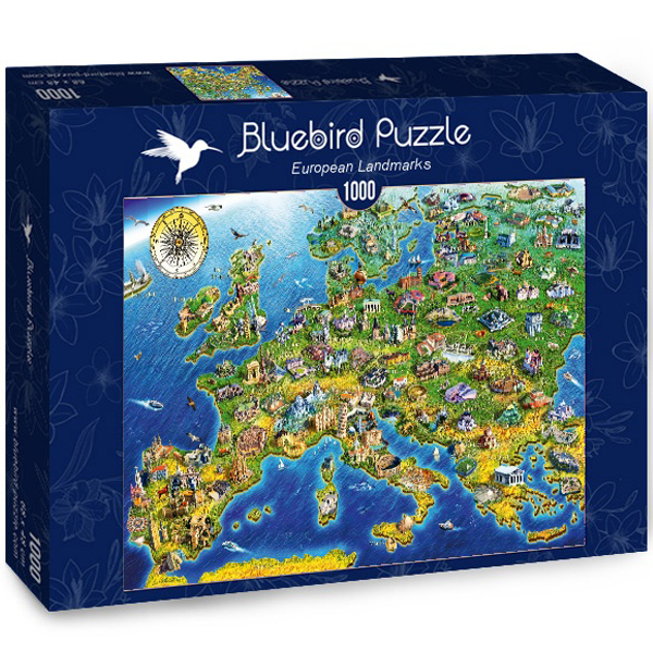 Bluebird puzzle 1000 pcs Adrian Chesterman European Landmarks 70322-P - ODDO igračke