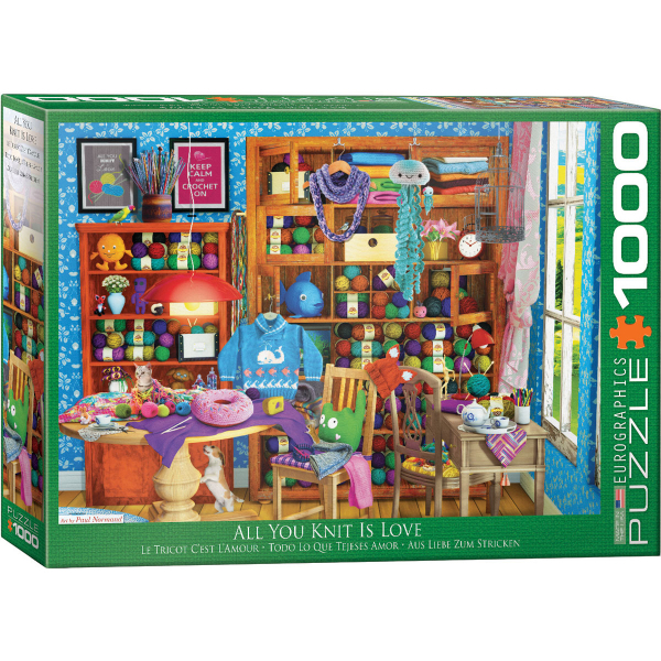 Eurographics Normand, Paul All you Knit is Love 1000-Piece Puzzle 6000-5405 - ODDO igračke