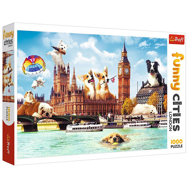 Trefl puzzla Funny cities Dogs in London 1000pcs 10596 - ODDO igračke